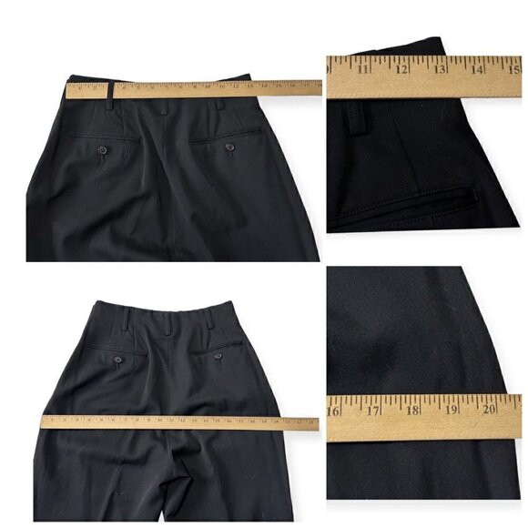 Vintage Atsuro Tayama Black Wool Trouser Pants, Vintage from 90s, Size M - Picture 12 of 13